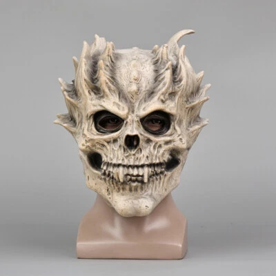 Cosplay Frost Skull Warrior Demon Skeleton Masks Goblins Dragon  Head Mask Props - Image 1 of 4