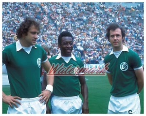 NASL New York Cosmos 1977 Chinaglia Pele Beckenbauer Color 8 X 10 Photo Picture - Picture 1 of 1
