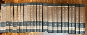 1975 WELTBUCHENZYKLOPÄDIE 22 BAND SET LEDER GOLD VERGOLDET VINTAGE - Bild 1 von 12