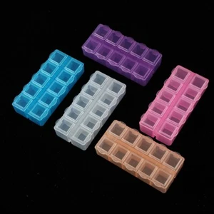 Kunststoff Aufbewahrungsbox 10 Gitter Schraubenhalter für Kleinteile und Zubehör - Bild 1 von 14