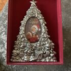 Reed And Barton Pewter Christmas Tree Picture Frame Open Box