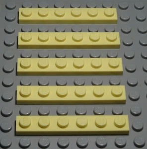 Lego Platte 1x6 Hellgelb 5 Stück                                  (605)          - Bild 1 von 1