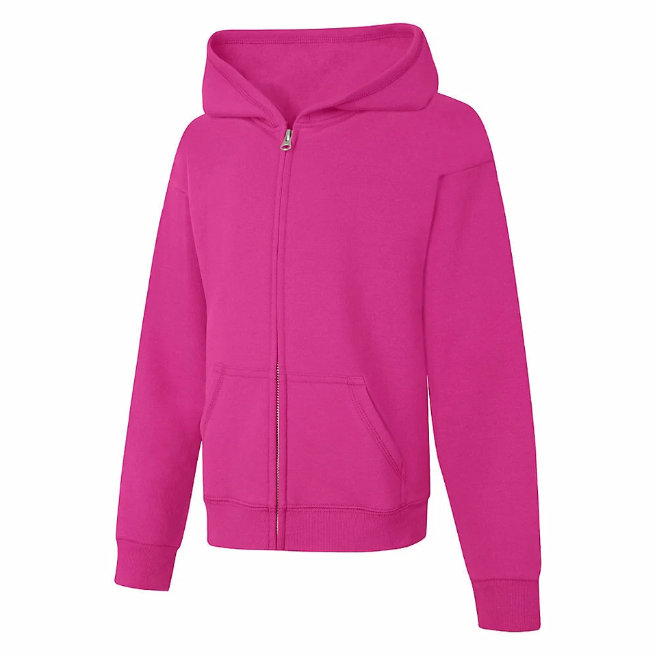 Sudadera con capucha cremallera completa Hanes ComfortSoftó EcoSmart para niñas - OK270 Foto 1 de 2