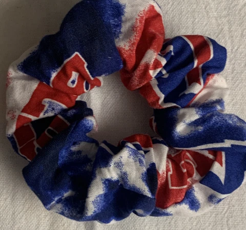 Buffalo Bills tie dye fabric hair scrunchie  bracelet SET OF 2 NFL football Cover
