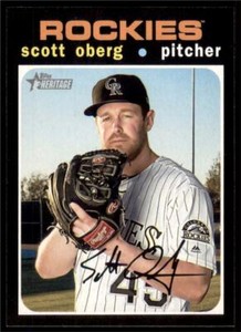 2020 Topps Heritage Base #59 Scott Oberg - Colorado Rockies