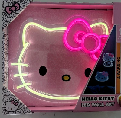 Autêntica decoração de parede iluminada Hello Kitty 11 x 8 polegadas. Novo - Imagem 1 de 3