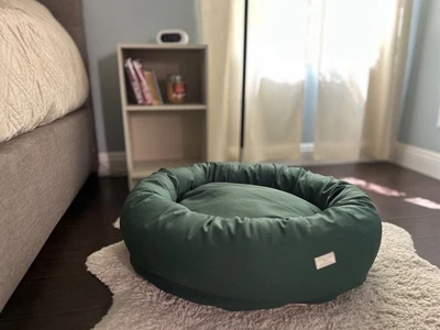 Natural Cotton Canvas Dog Bed: Removable Was Cover, Natural Fill - Made in USA - Image 1 of 4