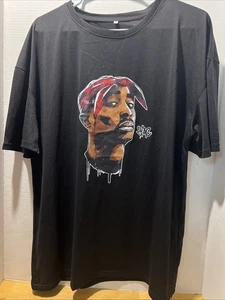 Tupac Shakur Adult Medium T-Shirt Black - Picture 1 of 8
