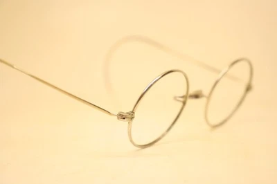 Antique Windsor Eyeglasses Silver Round Vintage Glasses 38mm - Image 1 of 4