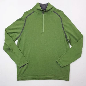 Suéter Smartwool Para Hombres Grande Verde Cuarto Cremallera Pullover Lana Merino Senderismo - Imagen 1 de 15