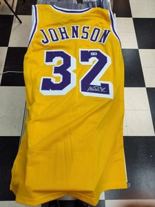 Magic Johnson Authentic Signed Yellow Pro Style Jersey BAS Witnessed - Picture 1 of 4