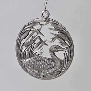 1989 The Loon Along The Shore Ornament by Hampshire Pewter In Box - Picture 1 of 12