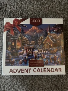 Calendario de Adviento Premium Puzzle con Póster Vacaciones de Navidad Nuevo Sellado ¡Envío Gratis! - Imagen 1 de 2