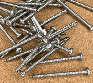 4,8 x 80 mm #10 Blechschraube Kreuzschlitz PH2 Linsenkopf A2 Edelstahl DIN 7981 - Bild 1 von 2