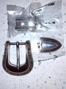 Tandy Angel Fire Buckle 3 pc Set fits 1" Belts NEW - Picture 1 of 3
