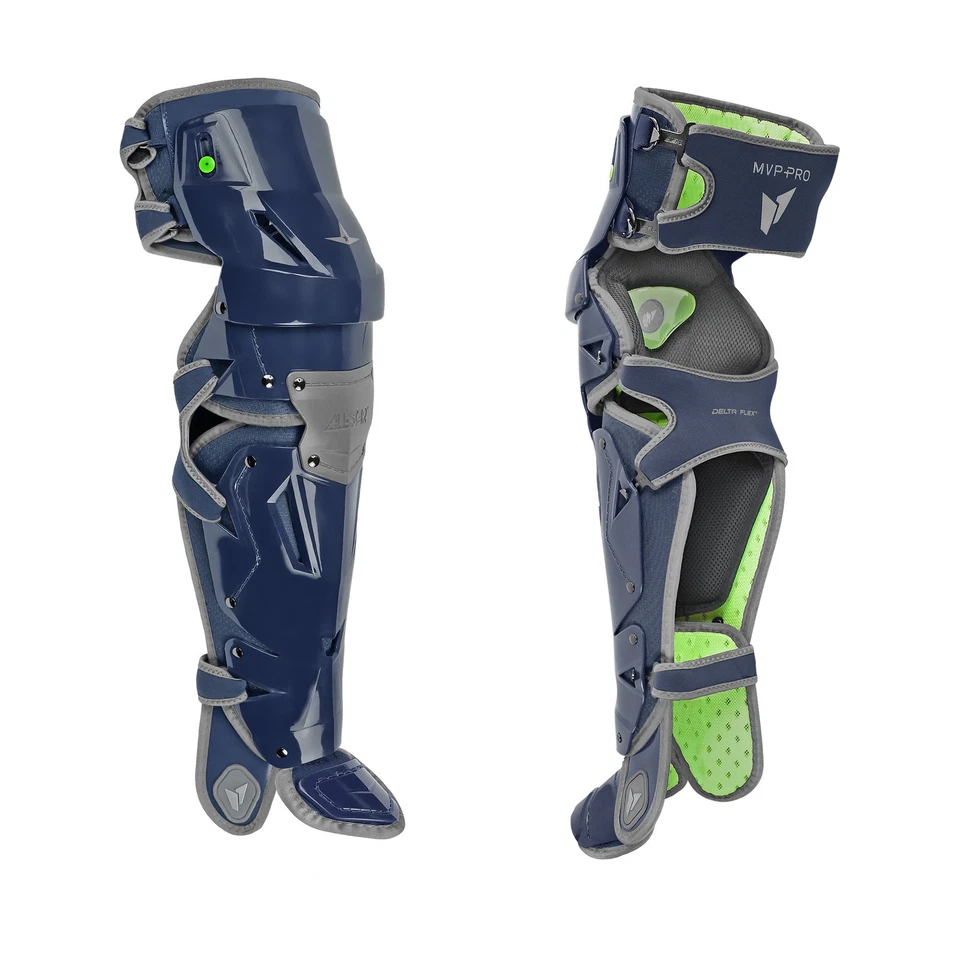 All-Star MVP-PRO Youth Baseball Catcher's Leg Guards - Navy - Image 1 of 1