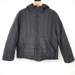 A New Day Womens Puffer Jacket Size S Black Hood Water Resistant Urbancore - Picture 1 of 9