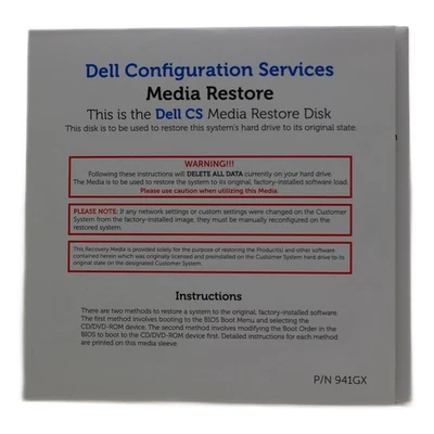 Dell CS Media Restore Disk Recovery DVD 941GX For PowerEdge T440 Tower Server - Image 1 of 4