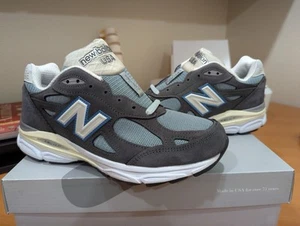 Size 6 - New Balance Kith x 990v3 Made in USA Steel Blue Grey MIUSA M990KS3 - Picture 1 of 5
