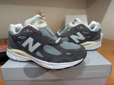 Size 6 - New Balance Kith x 990v3 Made in USA Steel Blue Grey MIUSA M990KS3 - Image 1 of 4