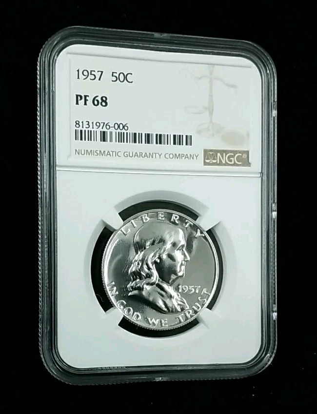 1962年 フランクリン ハーフダラー 50セント プルーフ NGC PF 69 (016