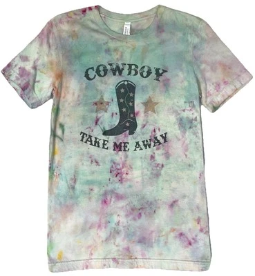 Camisa Bella de Lona para Mujer S Tie Dye Vaquero Take Me Away Vaquera Costera Rodeo Foto 1 de 4