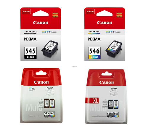 Canon PG-545 CL-546 Original Black & Color Ink Cartridges for TS3355 ...