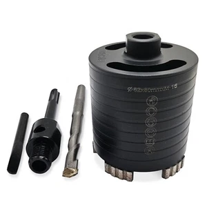 GVHAKG Diamant Bohrkrone 82mm,Dosensenker Dosenbohrer mit M16 +SDS-Plus Adapter - Bild 1 von 8
