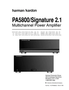 Service Manual-Anleitung für Harman Kardon PA 5800,Signature 2.1 - Picture 1 of 1