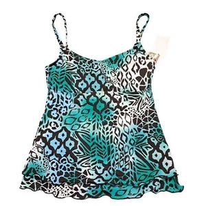 Leilani Damen Tankini Oberteil Tiermotiv blau Reise Urlaub Strand Oberteil Gr. 6 - Bild 1 von 9