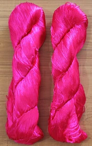 2 Faden Garn Lace Knäuel Stricken Arbeit Rolle Seide Stoff 230gm gewebt Sari - Bild 1 von 2