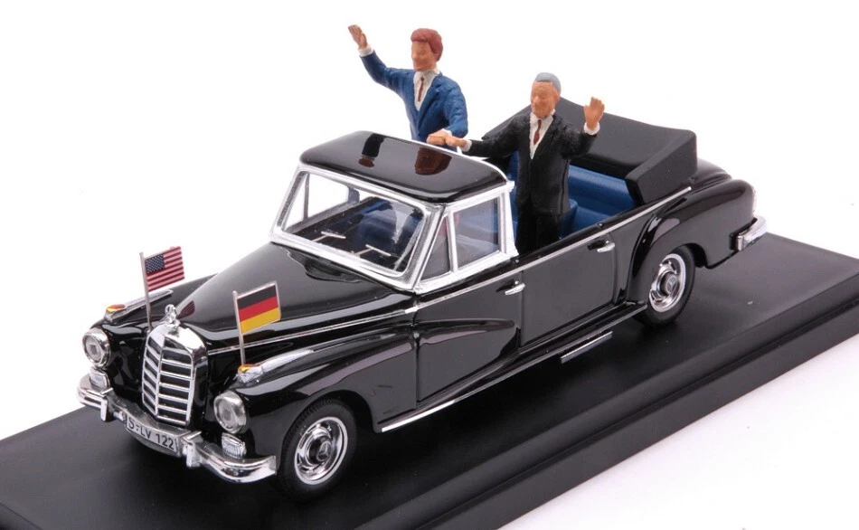 Modellino auto scala 1:43 Rio MERCEDES 300 D LANDAULET 1963 ADENAUER KENNEDY - Immagine 1 di 1