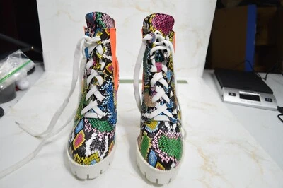 Zapatos de tacón Cape Robbin estampado rojo/negro/amarillo talla 6,5 para mujer ¡SÉ ESPECTACULAR! Foto 1 de 4