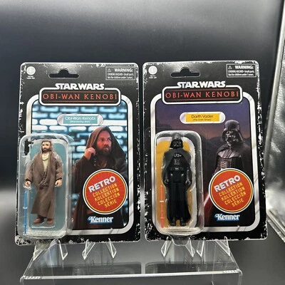 Paquete de figuras de acción Hasbro Star Wars TVC Obi Wan Kenobi y Darth Vader Foto 1 de 4