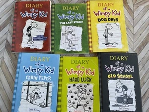 Diary of a WIMPY KID by Jeff KINNEY Mixed Lot of 6 Children Chapter Books Good - Imagen 1 de 6