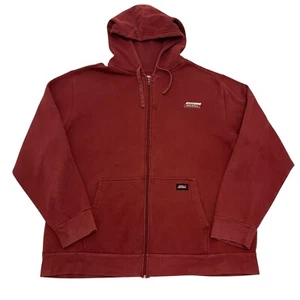 Dickies Hoodie Sweatshirt Full Zip Red Mens 2XL Logo Hooded - Picture 1 of 13