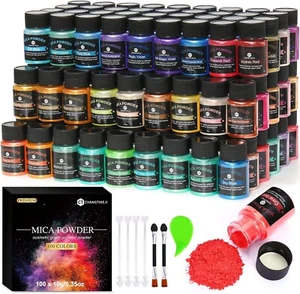 Versatile 100 Color Mica Powder for Soap, Makeup, and Craft Projects - 10g - Picture 1 of 8