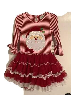 Nuevo con etiquetas Vestido Tutú Emily Rose Santa Tul Con Leggings Talla 2T Vacaciones de Navidad Foto 1 de 4