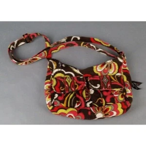 Cartera de mano Vera Bradley Puccini marrón naranja rosa - Imagen 1 de 5