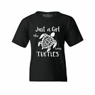 Just A Girl Who Loves Turtles Youth's T-Shirt Turtle Lover Marine Bio Shirts