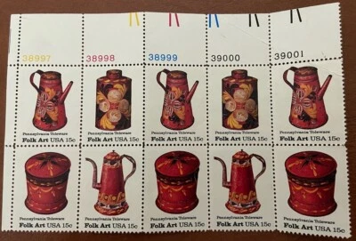 United States Stamps Scott #1706-1709 Numbered Block of Ten!  Low Shipping! - Image 1 of 2