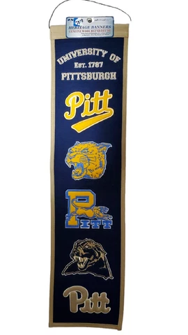 Pitt Panthers 8" x 32" Premium Heritage Banner Licensed NCAA Home Decor Cover