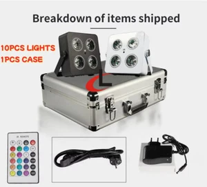 4x18W Rgbwauv Dj Wedding Battery Powered LED Uplight Wireless Par Stage Lights - Picture 1 of 15