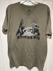 Disney Parks “Mountain Man” tshirt Large v-neck retired Splash Mountain - Picture 1 of 4