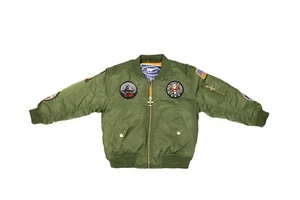 Kinder & Jugend MA-1 Fliegerjacke von Up and Away (grün) - Bild 1 von 5