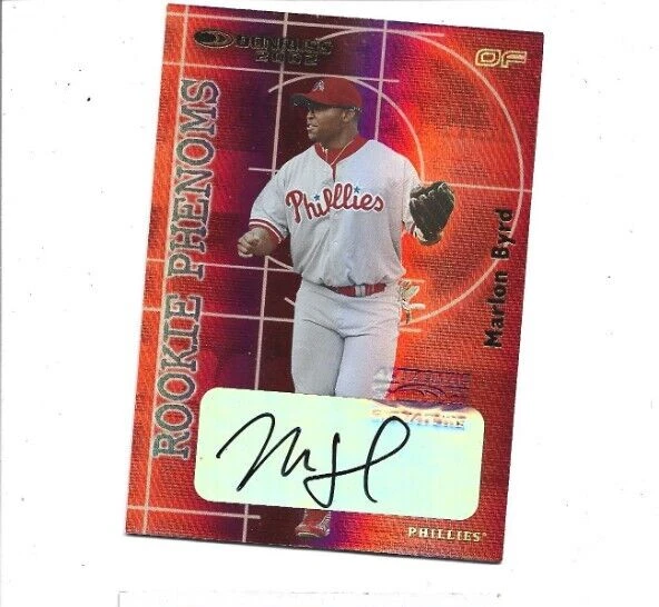 2002 Donruss Rookies #Rp-25  #412/500 Marlon Byrd Autographed NM - Image 1 of 1