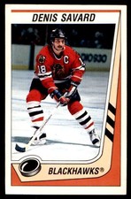 1989-90 PANINI ALBUM STICKERS DENIS SAVARD CHICAGO BLACKHAWKS #49