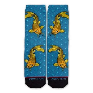 Funktion - Koi Fisch japanisches Wellenmuster Socke Goldfisch Teich Tattoo traditionell - Bild 1 von 3