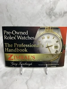 VINTAGE Zimbals Professionals Handbook Rolex Watch BY GARY LUMBAUGH CCB1 - Picture 1 of 10