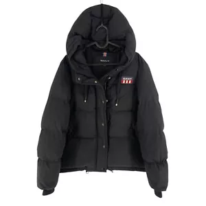 GANT Schwarz Alta Farbe Blockmuster Gepolstert Kapuzenjacke Größe L - Bild 1 von 13